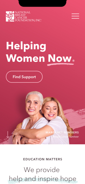 Nbcf mobile homepage